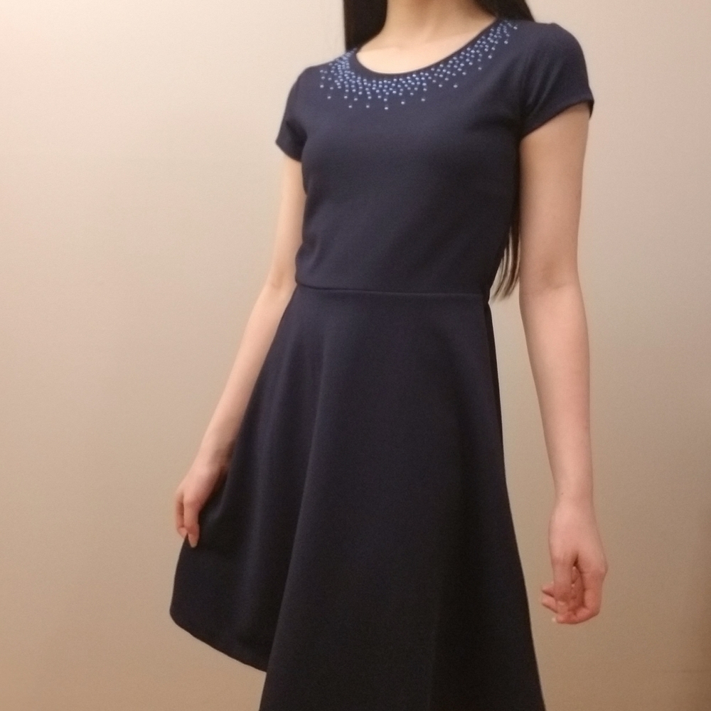 SEED Blue Rhinestone Dress